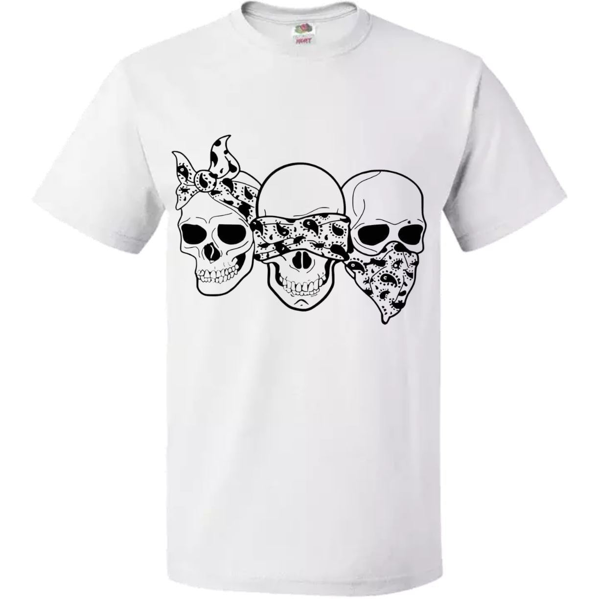 Triple Skull Bandana T-Shirt